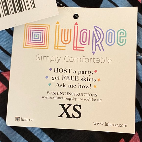 LuLaRoe NWT Knee Length Skirt Women's XS High Waist Abstract Print Lightweight - Picture 2 of 5